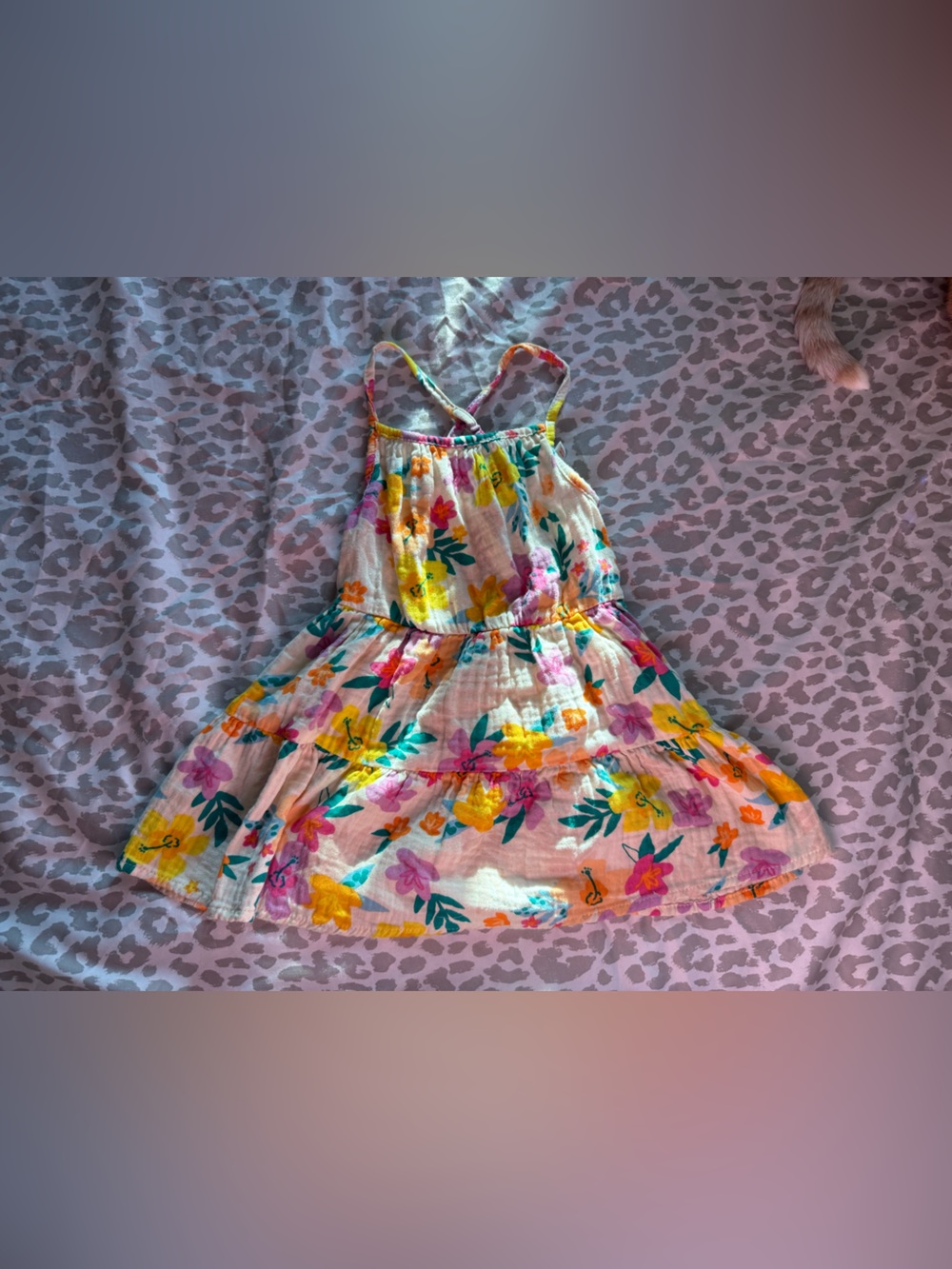 Cat and Jack Toddler Girls Floral Dress w/ open back